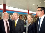 El Alcalde de Membrilla, Manuel Borja y la Presidenta Nacional de AMFAR, Lola Merino, con el ministro de Agricultura Miguel Arias Cañete. Imagen de www.aytomembrilla.org