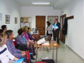 Pedro Ángel Jiménez Tte de Alcalde del Ayuntamiento de Argamasilla de Alba y Vicepresidente de la Asociación Alto Guadiana Mancha, presentando la Charla