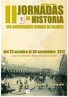 Portada II Jornadas de Historia en Daimiel del 25 de octubre al 30 de noviembre