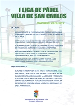 I LIGA DE PÁDEL VILLA DE SAN CARLOS