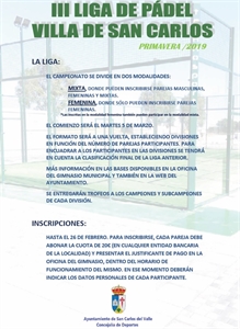 III LIGA DE PÁDEL PRIMAVERA /19